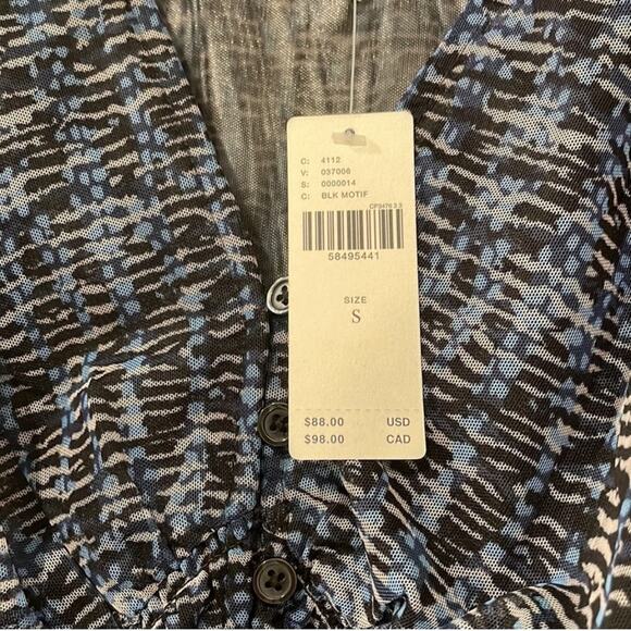 New w/Tags!!  Anthropologie Sheer Smocked Babydoll Top Blouse, Feminine, S - Picture 4 of 13